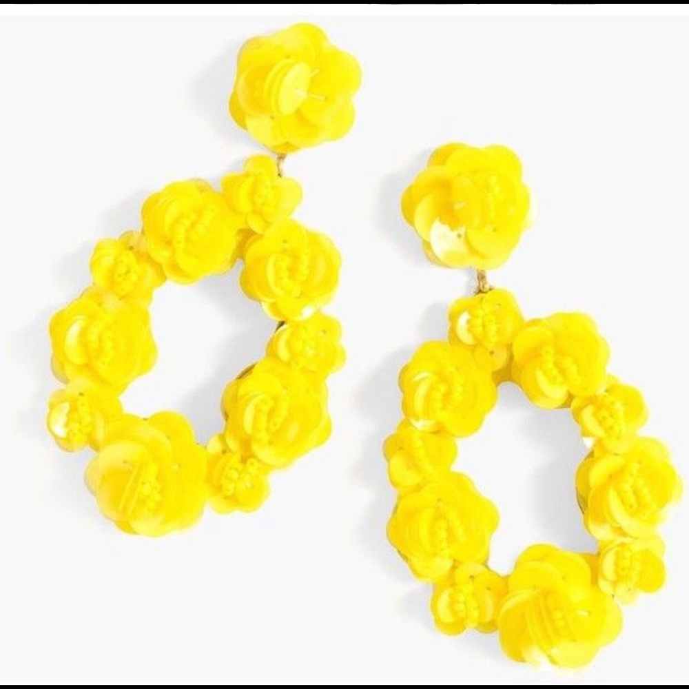 ISO J Crew leather backed petal sequin earrings!